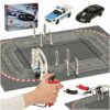Elektrická policajná pretekárska dráha + 2 autíčka a stavebnicové kocky GD-01
