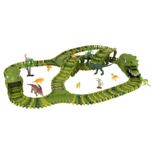 Závodná dráha s dinosaurami a autami XXL TRACK, 240 dielov