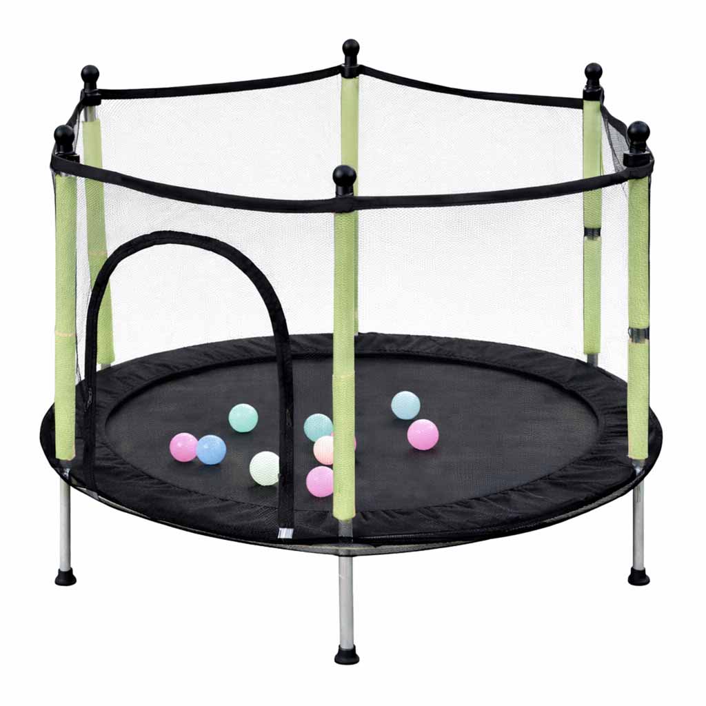 Trampolina-do-domu-ogrodu-dla-dzieci-siatka-pilki-140cm-55inch-zielona-183848