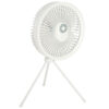 Stolný ventilátor, stojací bezdrôtový USB s diaľkovým ovládaním a svetielkom, 4 úrovne výkonu, 18 cm, biely
