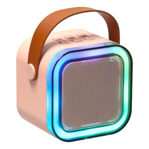 Zestaw-do-karaoke-2-mikrofony-glosnik-przenosny-BLUETOOTH-USB-LED-rozowy-162825