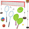 Športová sada 5 v 1: bedminton, basketbal, volejbal, tenis, frisbee